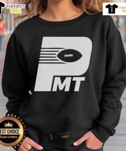 Official PMT Football Sweatshirt in navy blue, featuring a bold logo and cozy design, perfect for game day or casual wear.