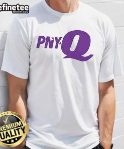 Official PNY Q Logo T-Shirt featuring the iconic PNY logo on a stylish black tee, perfect for tech enthusiasts.