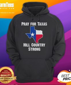 Official Pray For Texas Hill Country Strong Hoodie in navy blue, promoting community support and resilience.