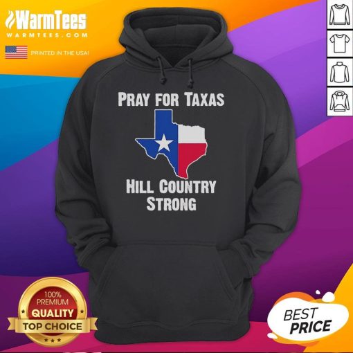 Official Pray For Texas Hill Country Strong Hoodie in navy blue, promoting community support and resilience.