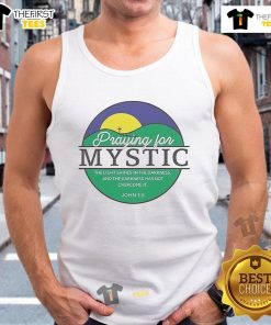 Official Praying for Mystic Texas tank top featuring a unique design, perfect for showing your support and style.