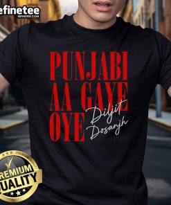 Official Punjabi Aa Gaye Oye Diljit Dosanjh Signature T-Shirt featuring bold graphics and vibrant colors.