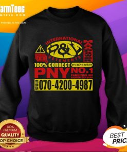 Alt Text: Official PY International Vetements Max Power PNY NO.1 Sweatshirt in black showcasing stylish streetwear design.