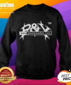 Official PY Logo Sweatshirt in black with bold white logo, perfect for casual wear and showcasing your style.