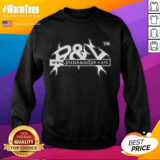 Official PY Logo Sweatshirt in black with bold white logo, perfect for casual wear and showcasing your style.
