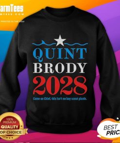 Official Quint Brody 2028 Come On Chief sweatshirt featuring bold graphics and a cozy design for supporters.