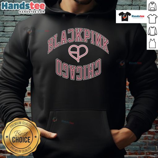 Alt Text: Official Red Chicago Bulls BLACKPINK x NBA hoodie featuring logo and stylish design, perfect for fans and streetwear lovers.
