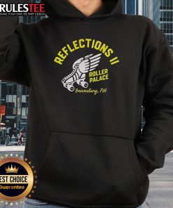 Alt Text: Official Reflections II Roller Palace hoodie in Greensburg, PA, showcasing a stylish design for skate enthusiasts.