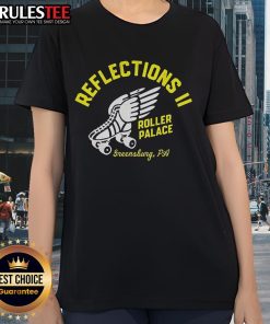 Official Reflections II Roller Palace ladies tee, vibrant design featuring bold graphics, Greensburg, PA.
