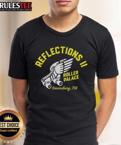 Official Reflections II Roller Palace Greensburg PA t-shirt featuring vibrant graphics and a stylish design for skating enthusiasts.