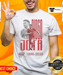 Official Rip Diogo Jota 1996-2025 T-Shirt featuring a tribute design celebrating the player's legacy.