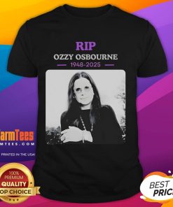 Official Rip Ozzy Osbourne Rest In Power 1948-2025 T-Shirt featuring a tribute design for the legendary rock icon.