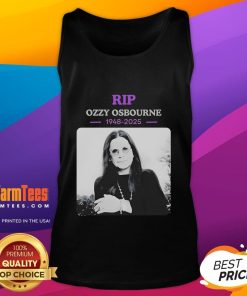 Official RIP Ozzy Osbourne Rest In Power 1948-2025 tank top featuring a tribute design honoring the legendary musician.