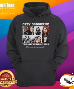 Official Ozzy Osbourne The Godfather of Rock hoodie featuring iconic design, perfect for rock music fans.