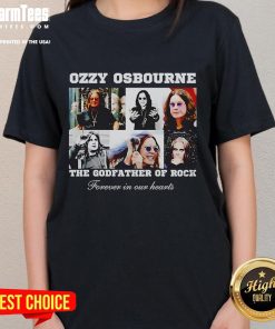 Official Rip Ozzy Osbourne The Godfather of Rock Ladies Tee featuring iconic graphic design and vibrant colors for fans.