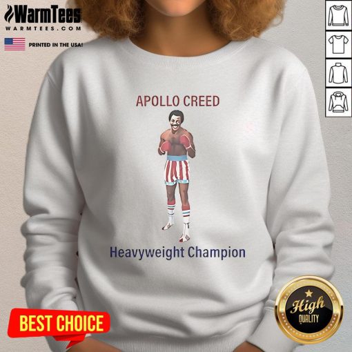 Official Rocky II Apollo Creed Heavyweight Champion sweatshirt featuring iconic design and vibrant colors for fans.