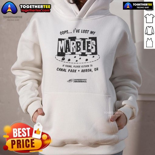 Alt Text: Official RubberDucks baseball hoodie featuring Oops! I've Lost My Marbles design, perfect for fans and casual wear.
