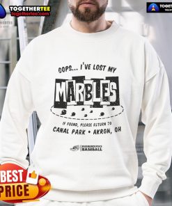 Official Rubberducks Baseball 'Oops I've Lost My Marbles' Sweatshirt featuring vibrant colors and a playful design.