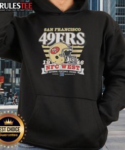 San Francisco 49ers NFC West 1946 helmet hoodie showcasing team colors and logo, perfect for fans and collectors.