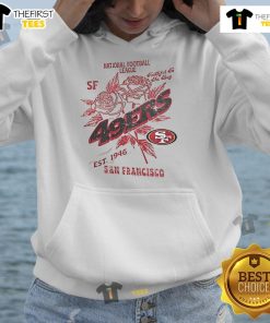 Official San Francisco 49ers hoodie featuring NFL logo, established 1946, perfect for fans of the National Football League.