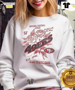 Official San Francisco 49ers sweatshirt, featuring NFL logo, established 1946 design, perfect for fans and collectors.