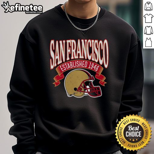 Vintage San Francisco Football sweatshirt established 1946, featuring classic design and comfortable fit for fans.