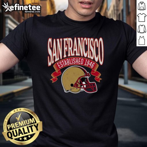 Vintage San Francisco Football T-Shirt established 1946, featuring classic design and team colors for fans and collectors.