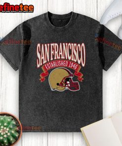 Vintage San Francisco football t-shirt established 1946, featuring a washed design for a classic, casual look.