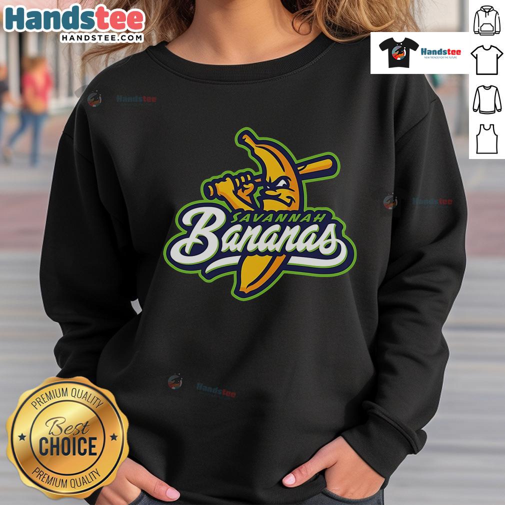 Official Savannahsbananas Logo Sweatshirt Official Savannah Bananas logo sweatshirt featuring vibrant colors and a stylish design for fans and supporters.