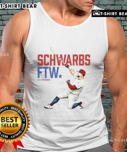 Official Kyle Schwarber FTW tank top featuring bold graphics and vibrant colors for baseball fans and sports enthusiasts.
