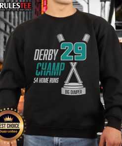 Alt Text: Official Seattle Mariners Cal Raleigh 29 Derby Champ Big Dumper Sweatshirt featuring team logo and stylish design.