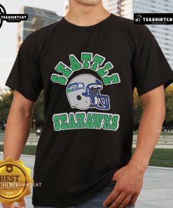 Official Seattle Seahawks Helmets Logo T-Shirt featuring the iconic Seahawks logo on a stylish athletic tee.