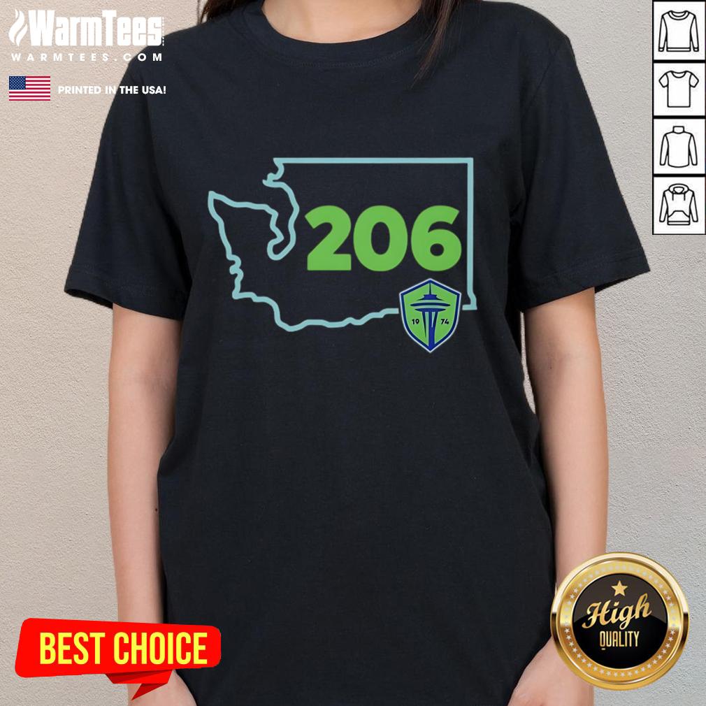 Official Seattle Sounders Fc 206 Area Code State Ladies Tee