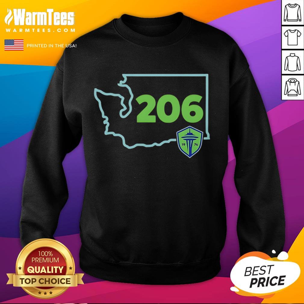 Official Seattle Sounders Fc 206 Area Code State Sweatshirt