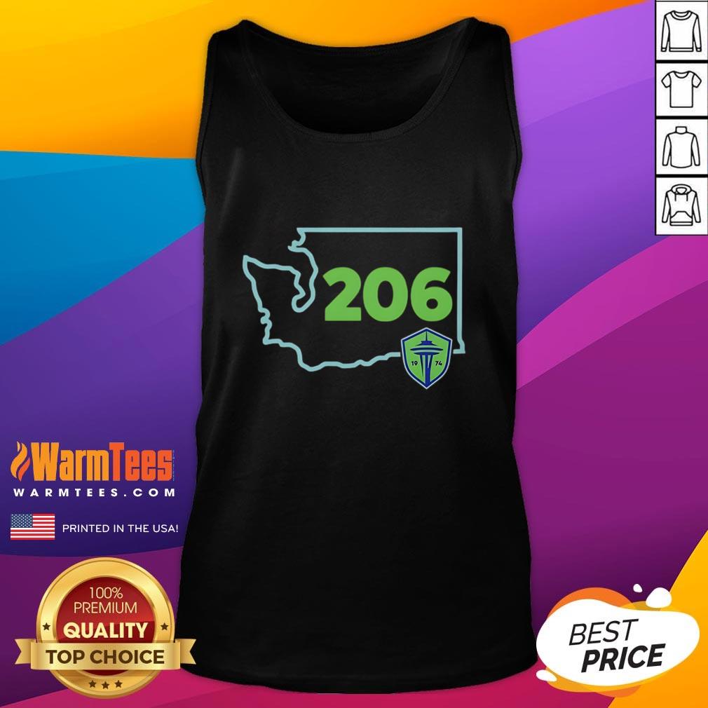 Official Seattle Sounders Fc 206 Area Code State Tank Top