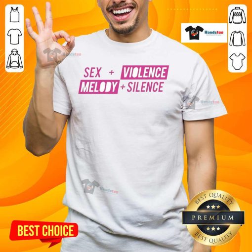 Official Sex Violence Melody Silence T-Shirt featuring bold graphic design and empowering message for awareness.