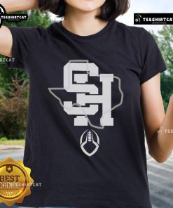 Official SH Texas Football Ladies Tee in vibrant colors, perfect for supporting your team in style.