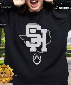 Official SH Texas Football Sweatshirt in navy blue, featuring the team logo and comfortable design for fans.