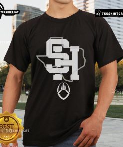 Official SH Texas Football T-Shirt featuring vibrant team colors and logo, perfect for fans and game day wear.