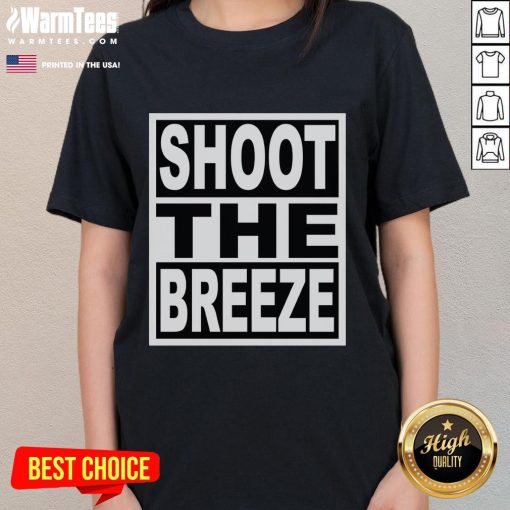 Official Shoot The Breeze Ladies Tee in vibrant colors, showcasing a stylish design perfect for casual wear.