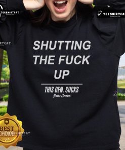 Official Shutting The F* Up Sweatshirt in black, featuring bold white text, perfect for casual wear and statement style.