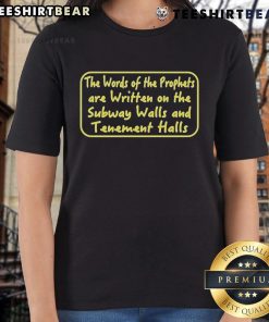 Official Simon & Garfunkel Sound of Silence tee featuring 'The Words of the Prophets' design for ladies.