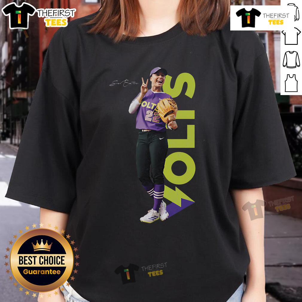 Official Sis Bates Volts Ladies Tee Official Sis Bates Volts Ladies Tee featuring a stylish design perfect for fans of softball and sports enthusiasts.