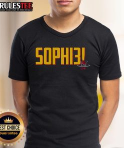 Official Sophie Cunningham Indiana Sophi3 T-Shirt featuring vibrant design and logo, perfect for fans and collectors.