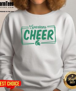 Official Spartans Cheer Box Sweatshirt featuring vibrant team colors and logo, perfect for fans and game day wear.