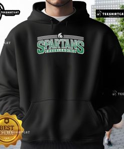 Official Spartans Cheerleading Stripes Hoodie in vibrant colors, perfect for fans and cheerleaders alike.