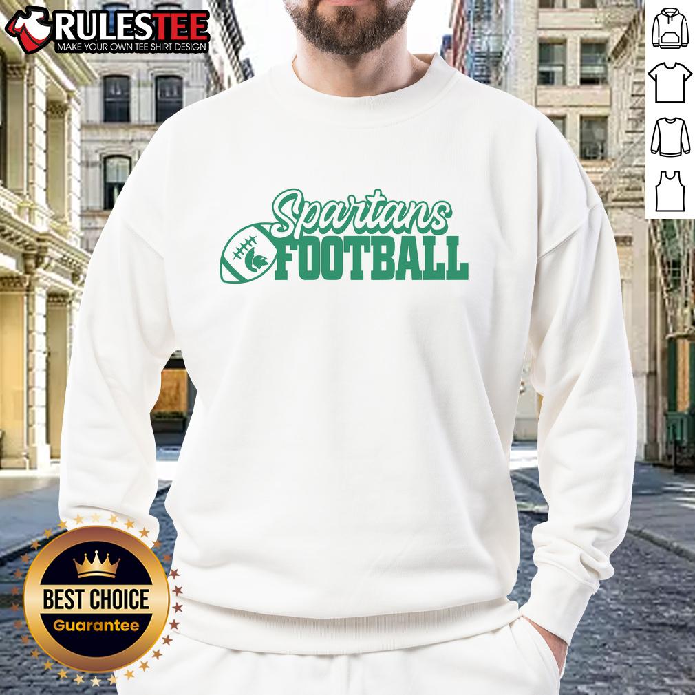 Official Spartans Football Block Sweatshirt Official Spartans Football Block Sweatshirt in navy with bold Spartans logo, perfect for game day or casual wear.