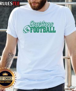 Official Spartans Football Block T-Shirt featuring bold team logo and vibrant colors, perfect for fans and players alike.