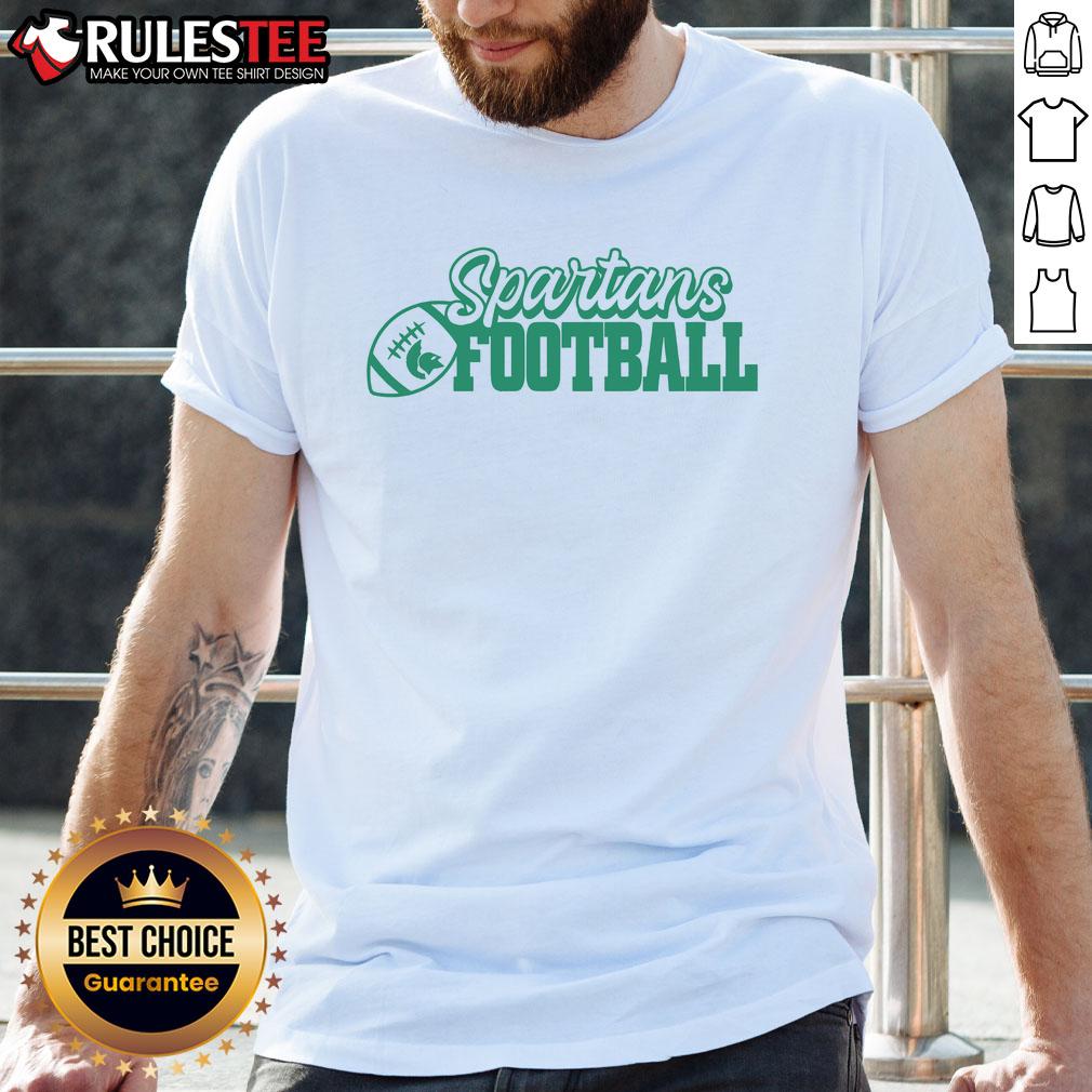 Official Spartans Football Block T Shirt Official Spartans Football Block T-Shirt featuring bold team logo and vibrant colors, perfect for fans and players alike.