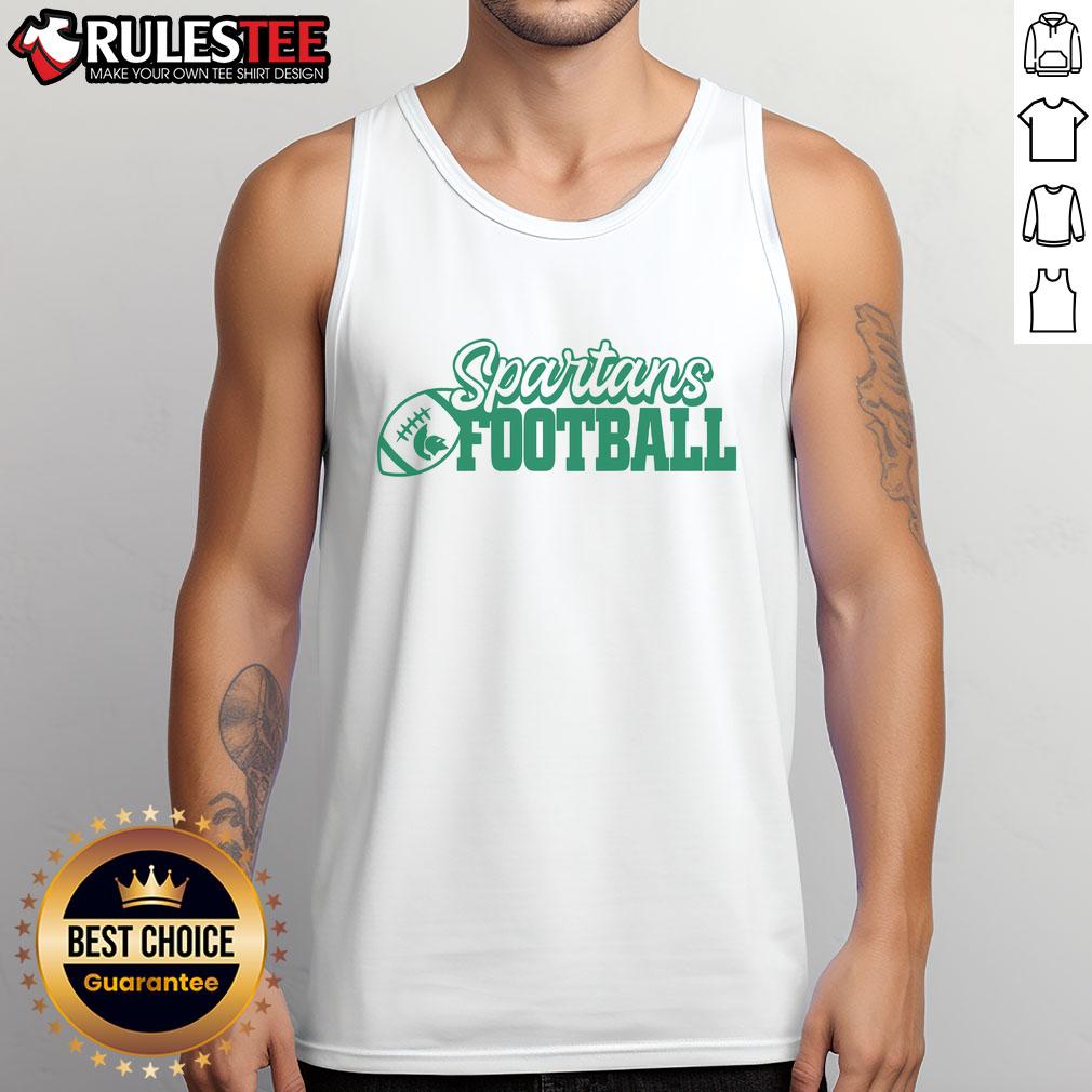Official Spartans Football Block Tank Top Official Spartans Football Block Tank Top featuring bold team colors and logo, perfect for game day attire.